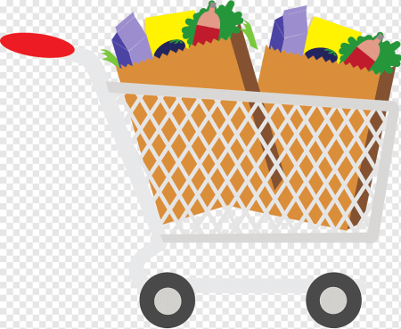 Тележка с продуктами Векторная