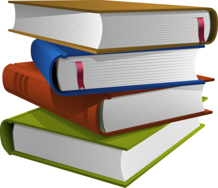 Стопка книг на прозрачном фоне