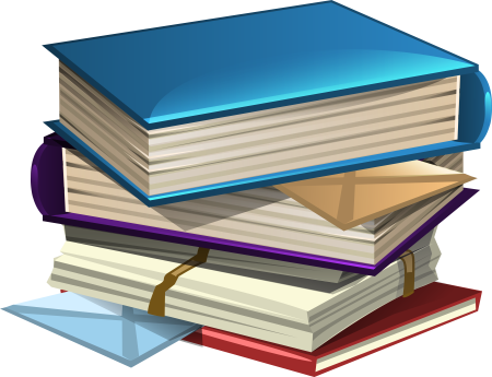 Стопка книг на прозрачном фоне