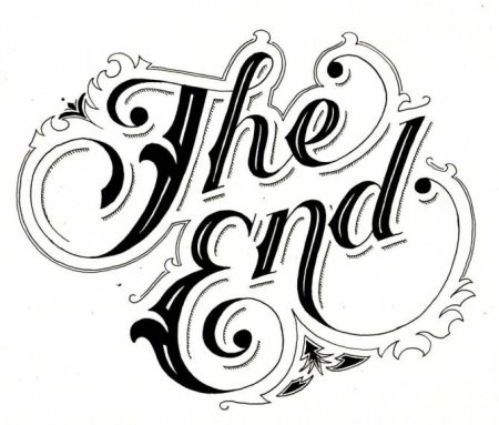 Красивая надпись the end