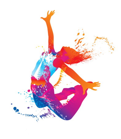 Цветные силуэты танцоров