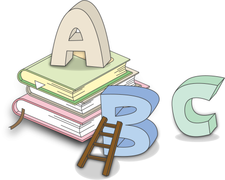 Книга с буквами