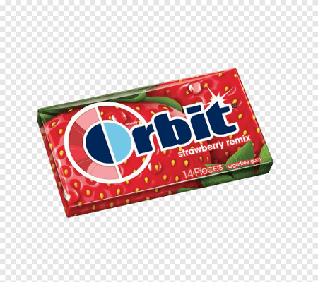 Жвачка на прозрачном фоне