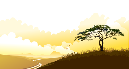 Африканский пейзаж вектор