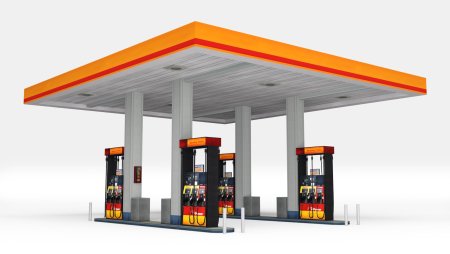 Колонка АЗС Шелл 3д модель