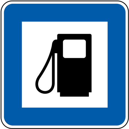 Знак автозаправочная станция