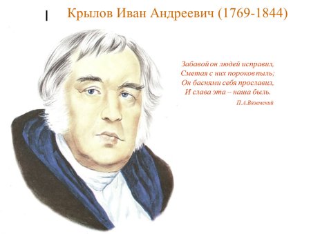 Крылов Иван Андреевич портрет черно белый