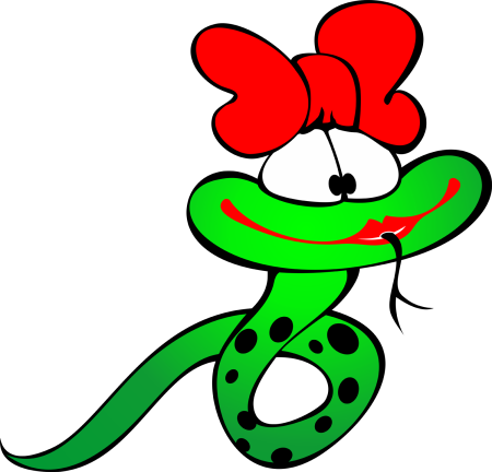 Змея мультяшная