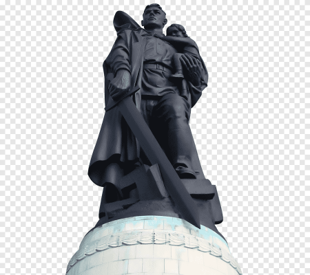 Памятник воину освободителю в Берлине на прозрачном фоне