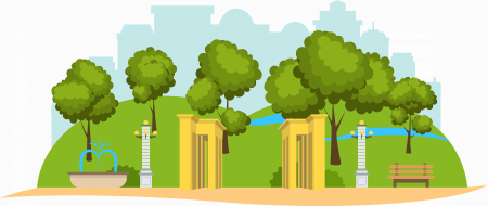 Мультяшный городской парк