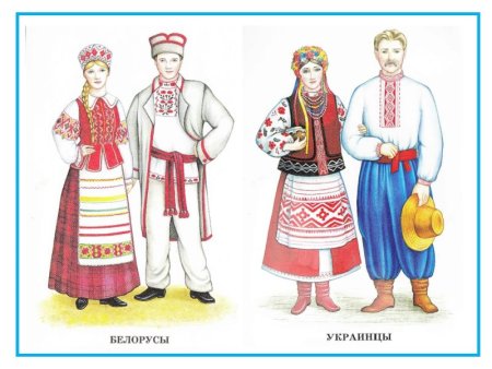 Народы России украинцы и белорусы 18 век одежда
