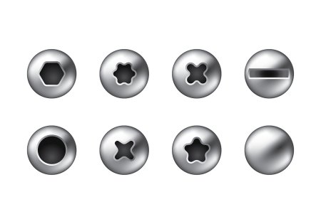 Металлическая заклепка вектор