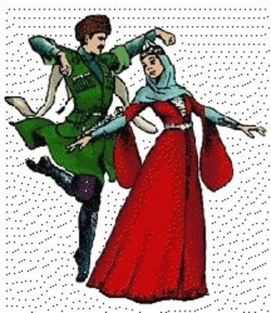 Кавказские танцы иллюстрация