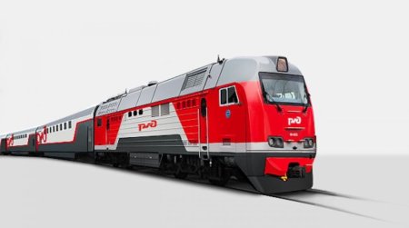 Электровоз на белом фоне