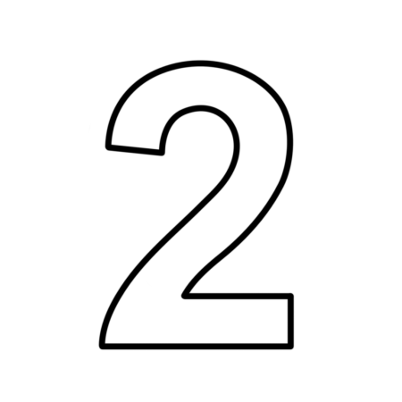 Цифра 2 трафарет