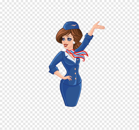 Стюардесса вектор