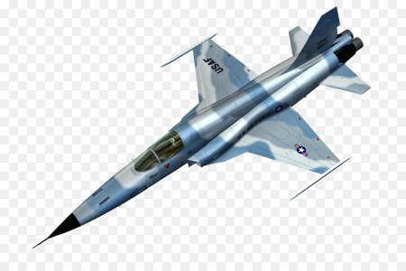 Боевой самолет на прозрачном фоне