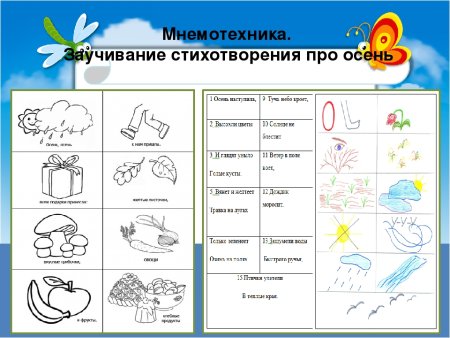Мнемотаблица стихи