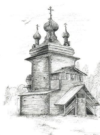 Архитектура Архангельска рисунок