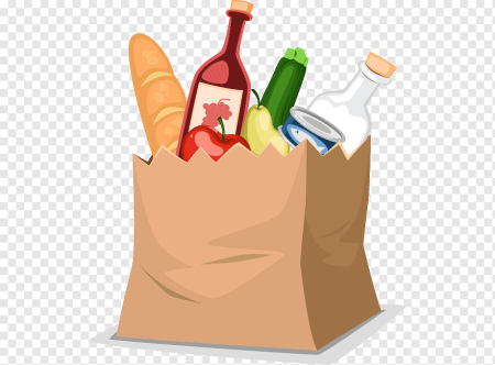 Пакет с продуктами вектор