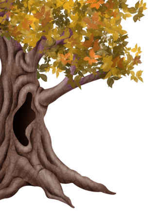 Сказочное дерево с дуплом