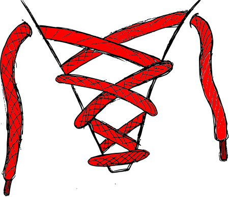 Шнуровка на прозрачном фоне