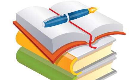 Книга с ручкой на прозрачном фоне