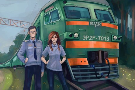 Машинист Локомотива РЖД арт