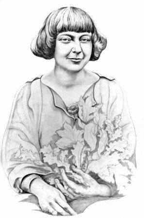 Марина Цветаева рисунок портрет