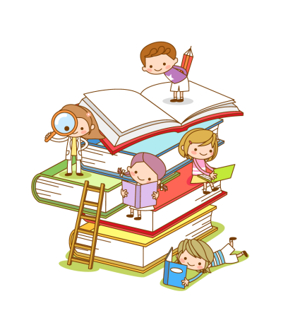 Мультяшные дети с книгами