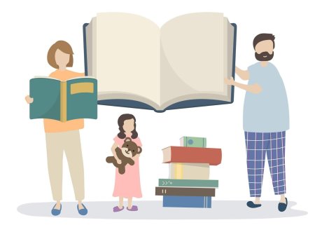 Семейное чтение иллюстрации