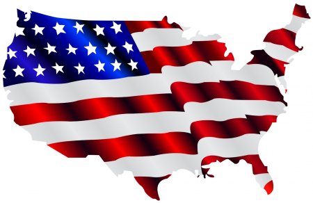 США на белом фоне