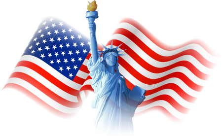 США на белом фоне
