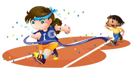 Спортивные соревнования дети вектор