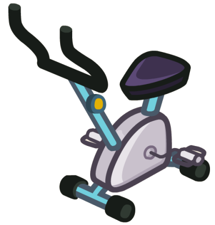 Велотренажер на прозрачном фоне