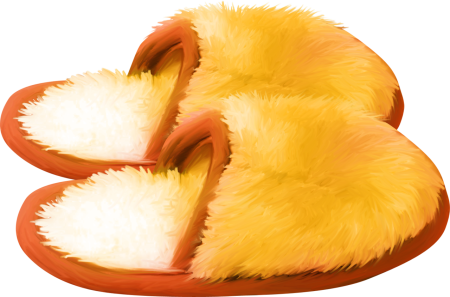 Тапочки на прозрачном фоне