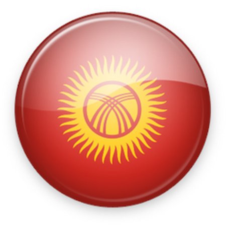 Флаг Киргизии в круге