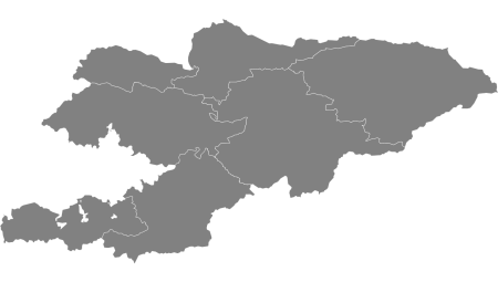 Карта Кыргызстана вектор