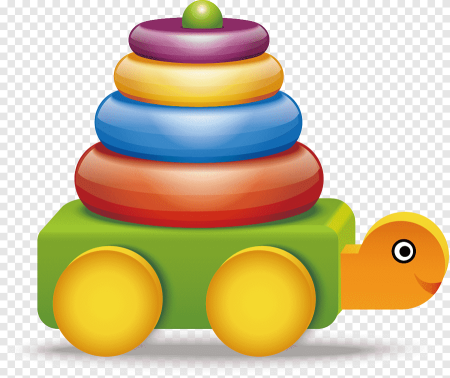 Детские игрушки на прозрачном фоне