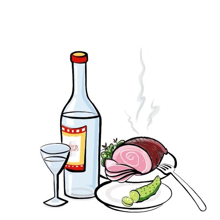 Макет наклейки на водку