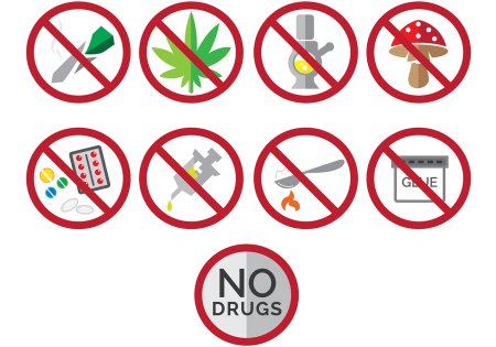 Знаки против вредных привычек
