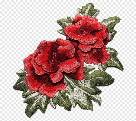 Вышивка на прозрачном фоне