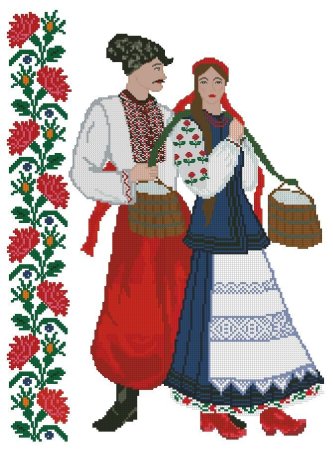 Вышивка крестом украинские мотивы