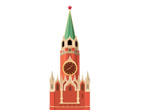 Спасская башня Московского Кремля для детей