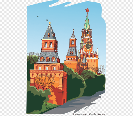 Башни Московского Кремля вектор