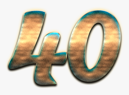 Красивые цифры 40 лет