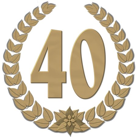 40 Лет надпись