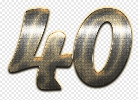 Красивые цифры 40 лет
