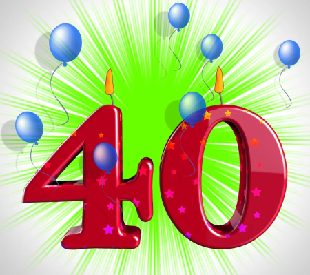 Цифры с юбилеем 40