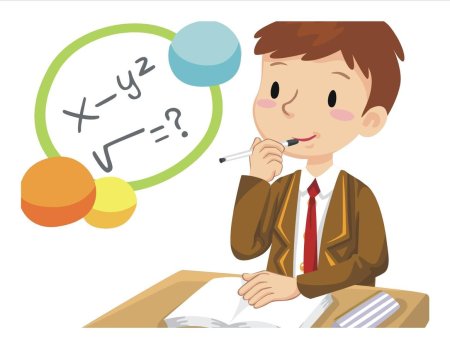 Ученик решает задачу